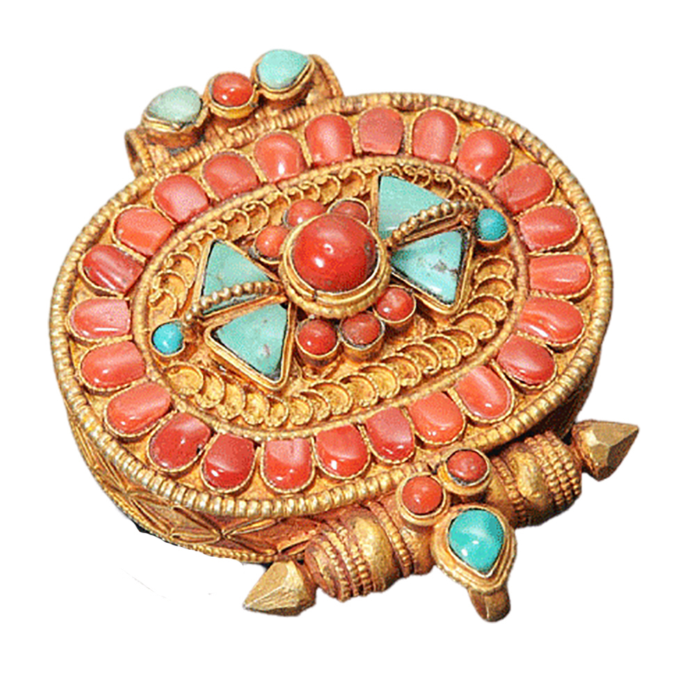 金剛杵{純銀鎏金}珊瑚寶石嘎嗚【十方】126706