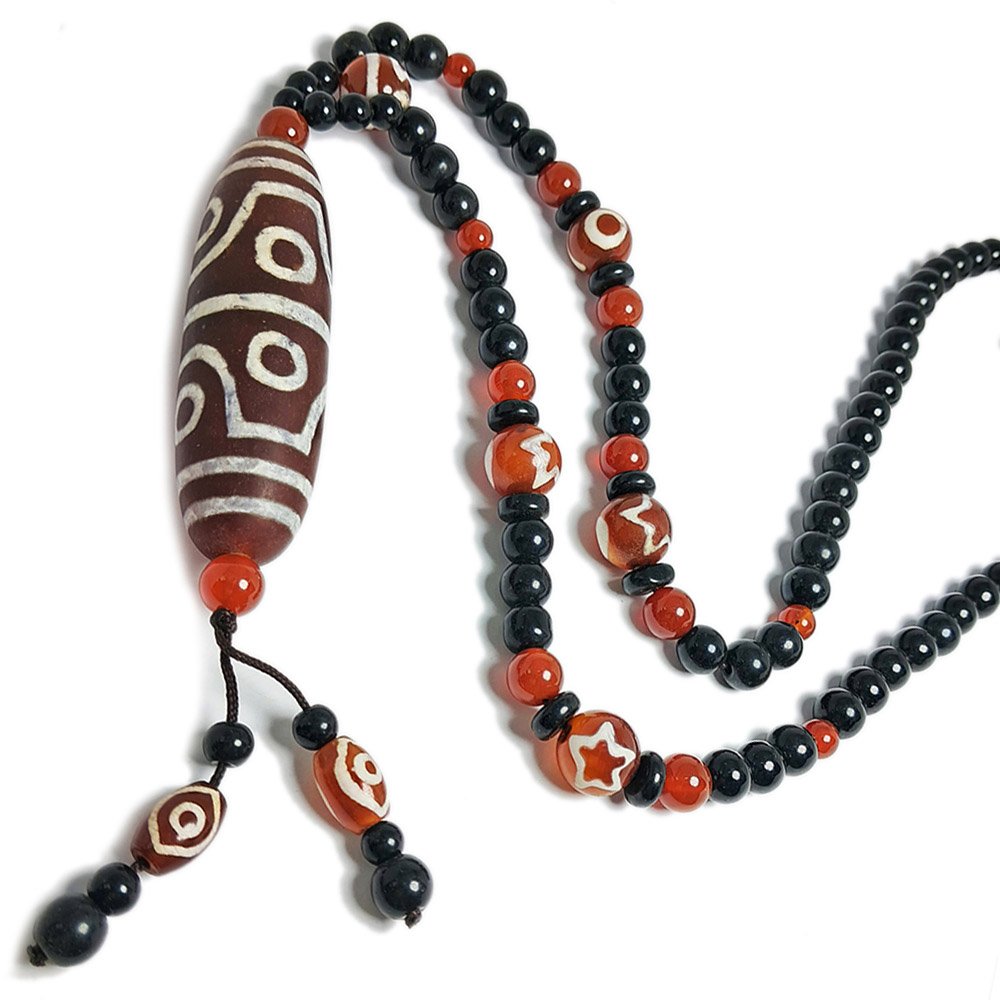 天珠&黑曜岩項鍊【十方】128698