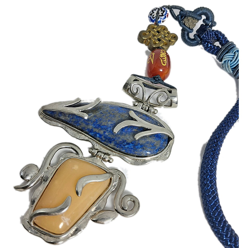 吉祥結&白玉髓&青金石吊飾【十方】128496