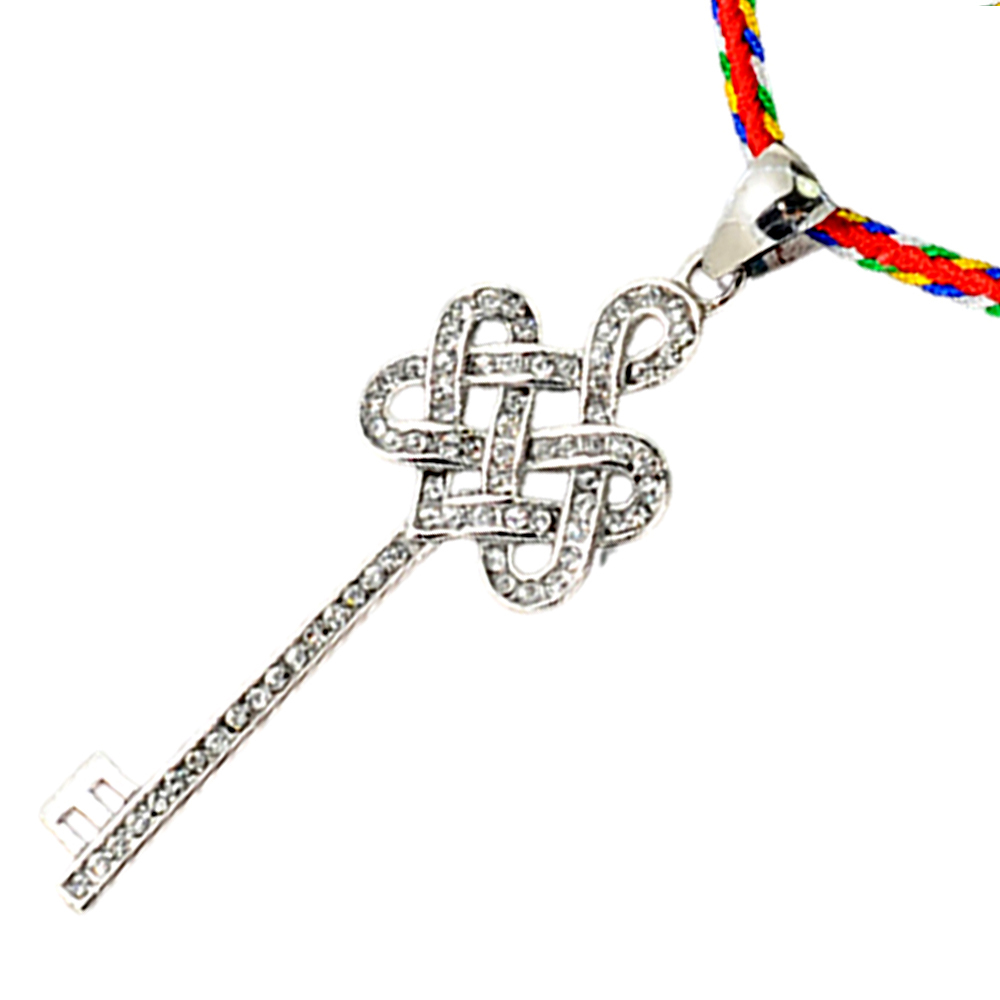 吉祥之鑰{鋼鑲鑽}項鍊【十方】128959