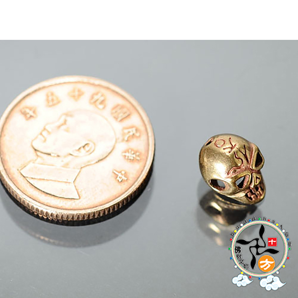 嗡(骷顱頭)銅配件1.8 公分【十方】129022