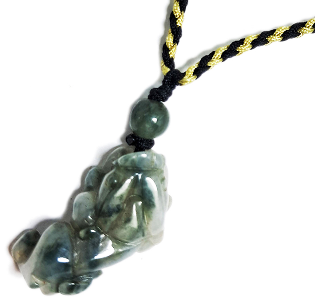 招財貔貅{老豆青玉}項鍊【十方】132232
