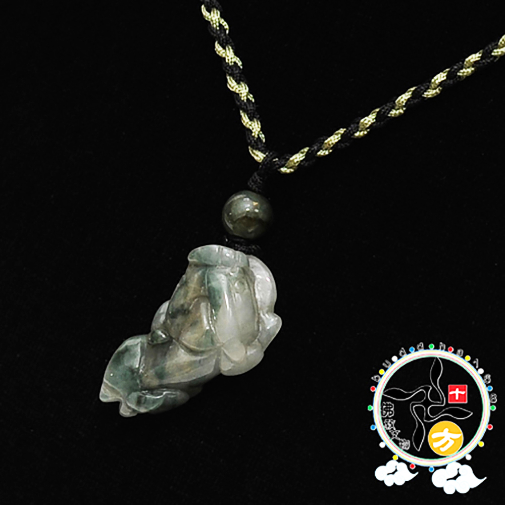 招財貔貅{老豆青玉}項鍊【十方】132232