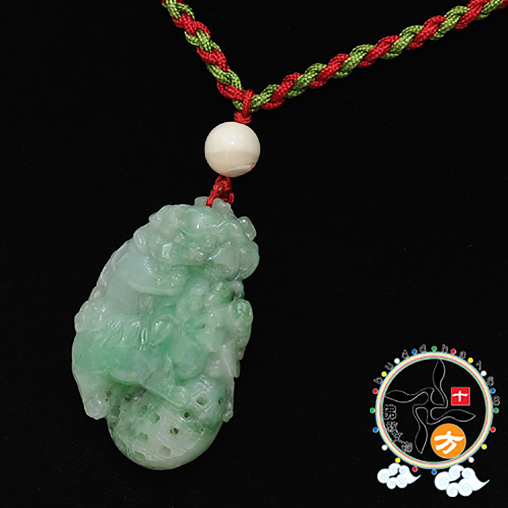 求子麒麟{滿青玉}中國結項鍊【十方】132229