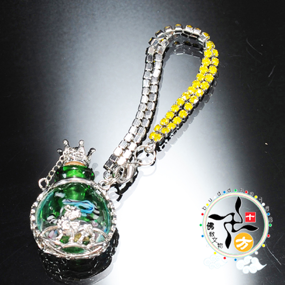貔貅{綠}香水瓶法寶掛飾【十方】131648