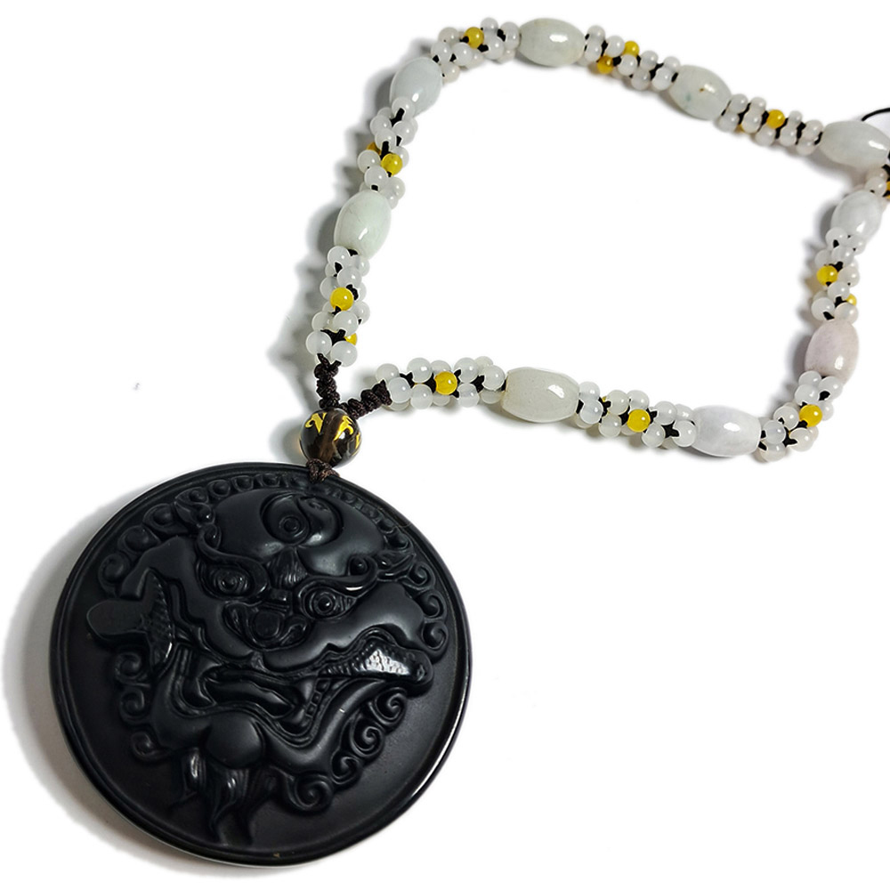 獅咬劍{黑曜岩}玉項鍊【十方】132342