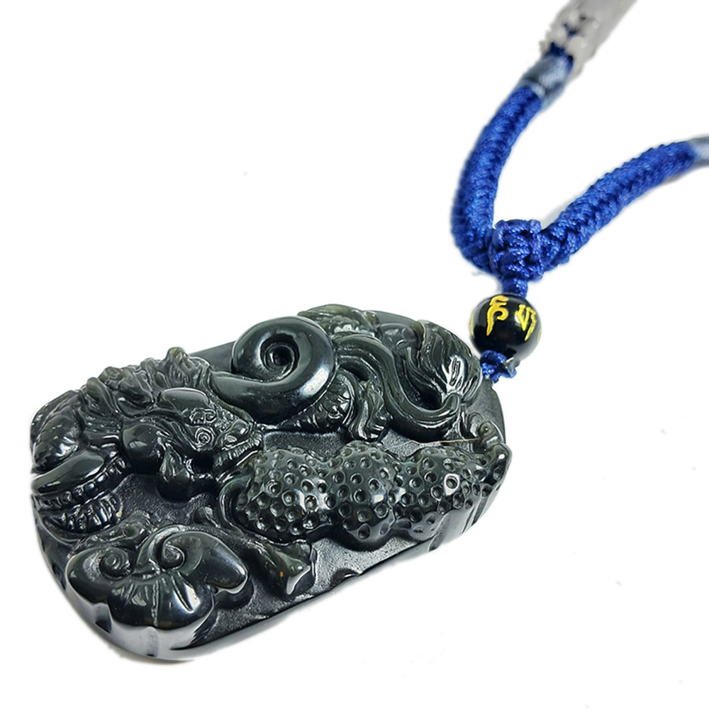 祥龍{黑曜岩}中國結項鍊【十方】132335