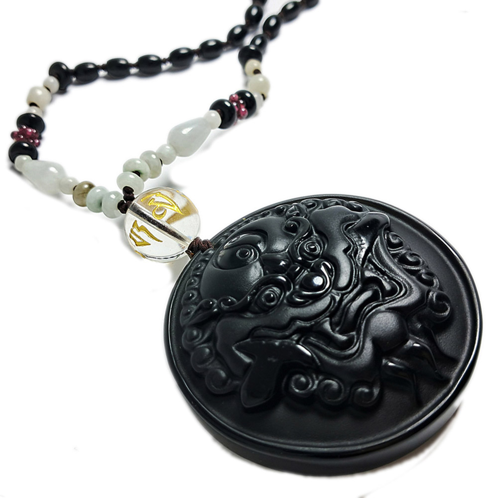 獅咬劍{黑曜岩}項鍊【十方】132343