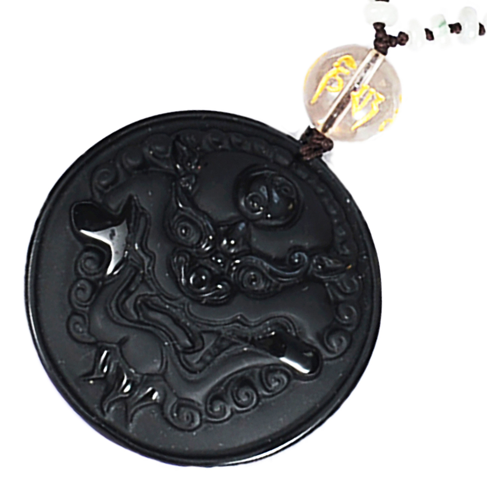 獅咬劍{黑曜岩}項鍊【十方】132343