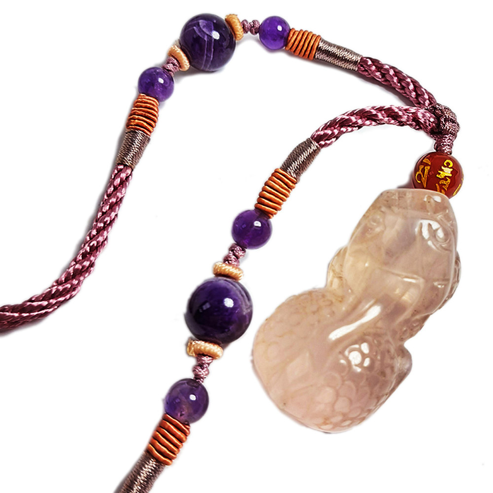 招財貔貅{星光粉晶}項鍊【十方】133171