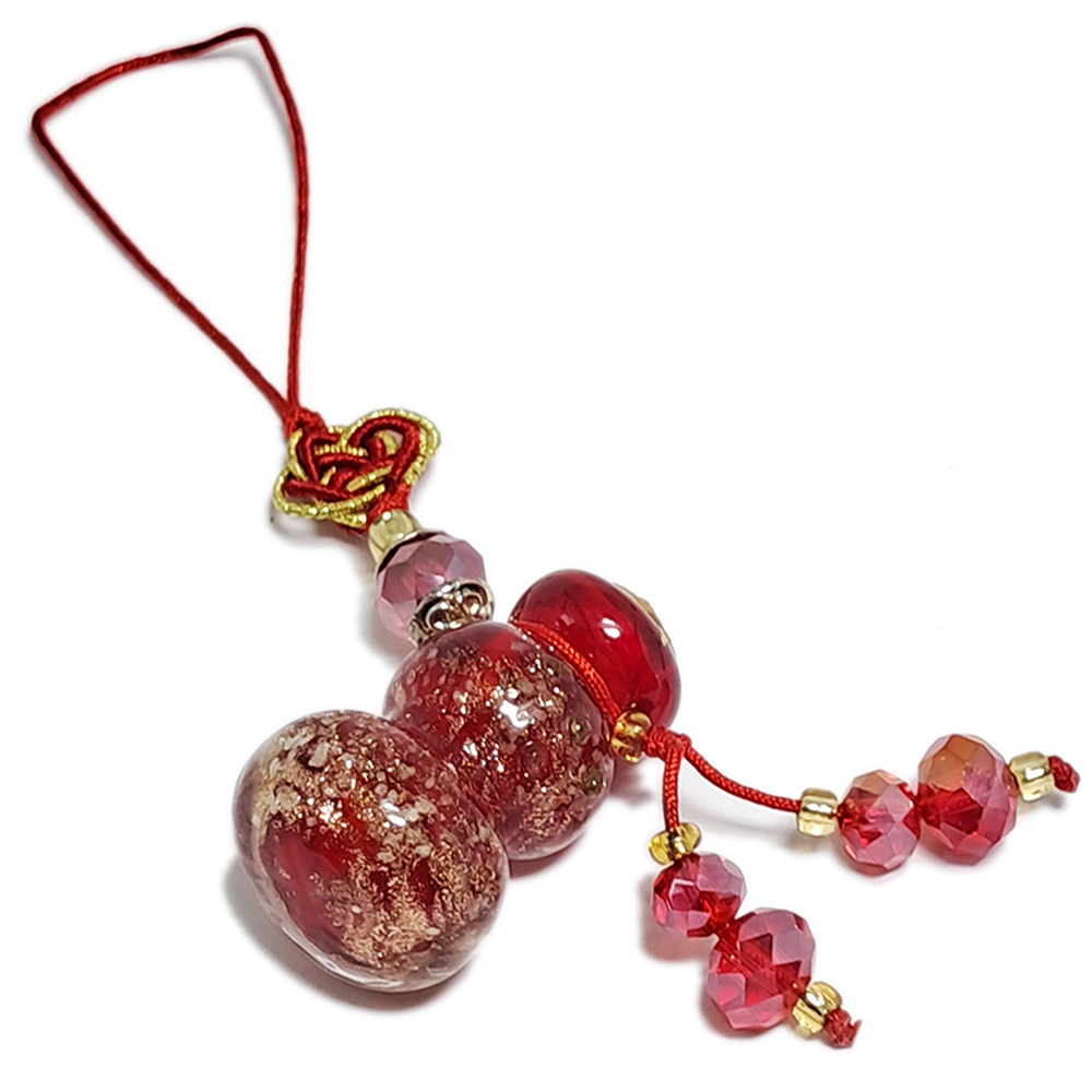 葫蘆寶瓶紅琉璃掛飾【十方】133226