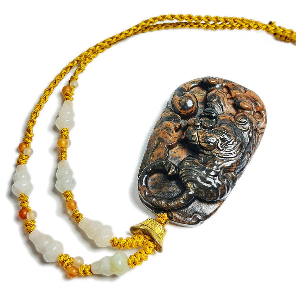 咬錢虎{樹玉}中國結項鍊【十方】133266