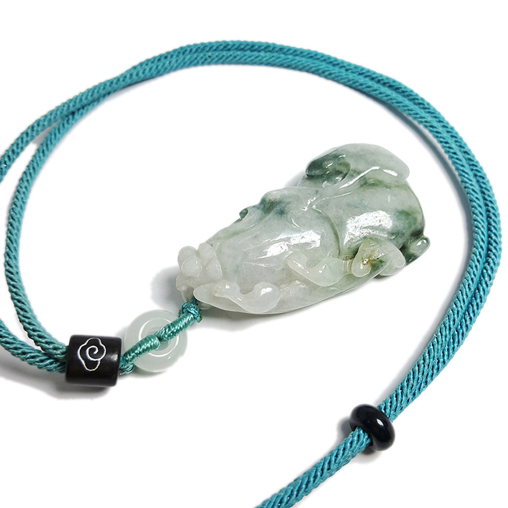 貔貅葫蘆{豆青}玉珮中國結項鍊【十方】134095