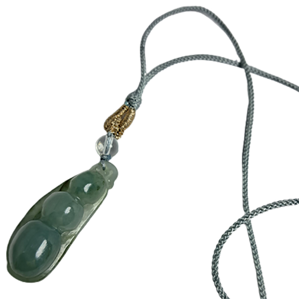 玉豌豆{淺油青}玉珮中國結項鍊【十方】134884