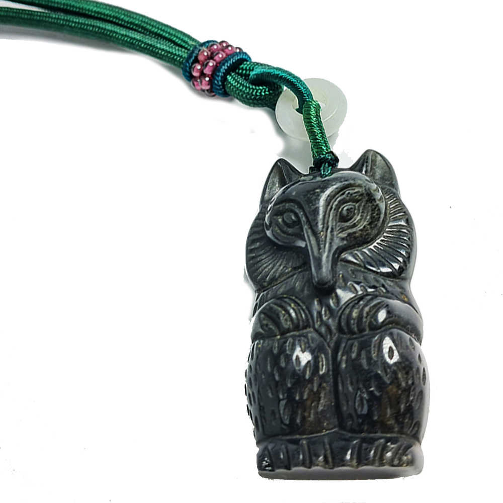 黑狐狸防爛桃花{黑曜岩}項鍊【十方】134688