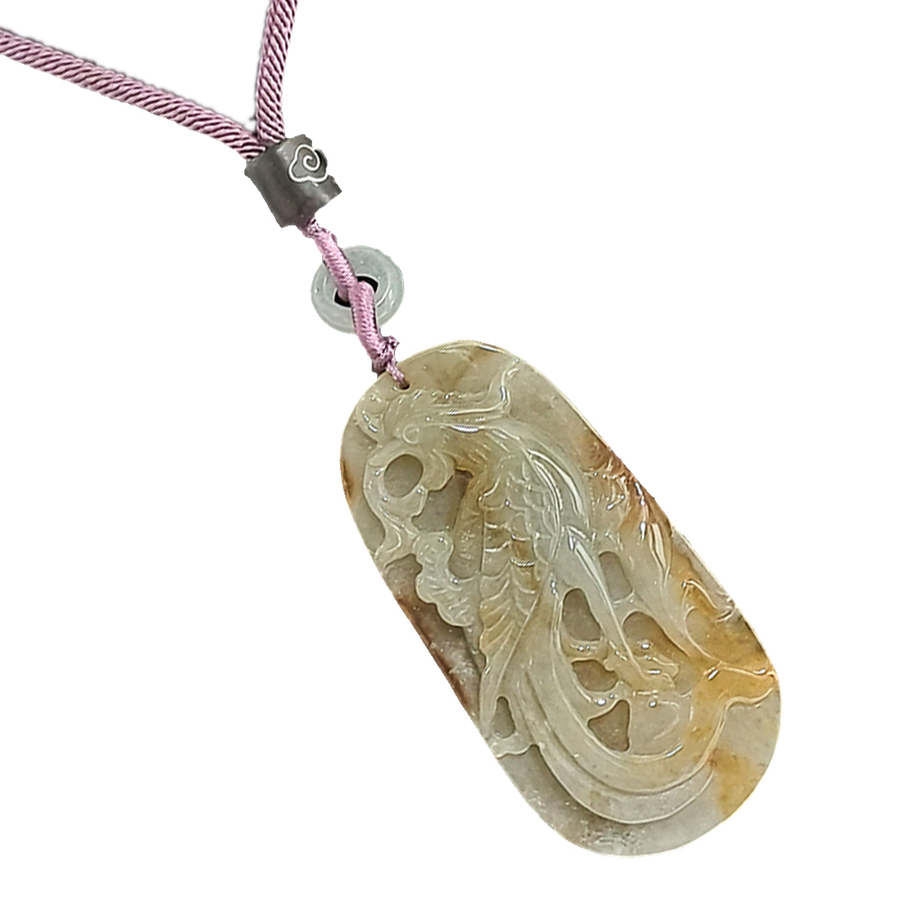 財寶鳳凰{蜜糖黃}緬甸天然翡翠A貨【十方】135605