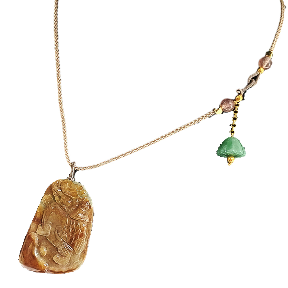 富貴麒麟{紅翡雙彩}中國結項鍊【十方】135601