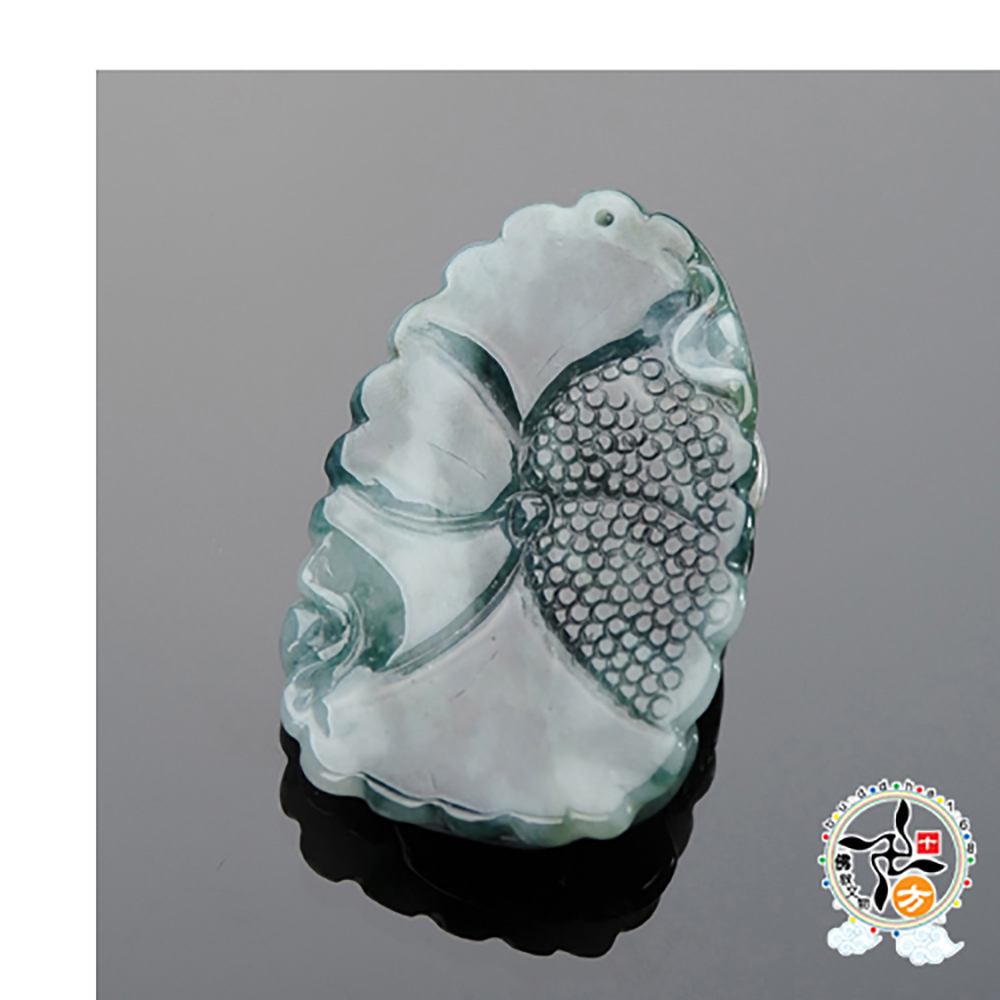 招財貔貅{緬甸飄花翠綠}中國結項鍊【十方】135626