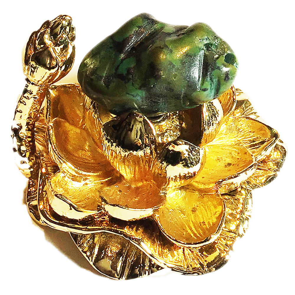 綠松石原礦 8g+金蓮座【十方】136064