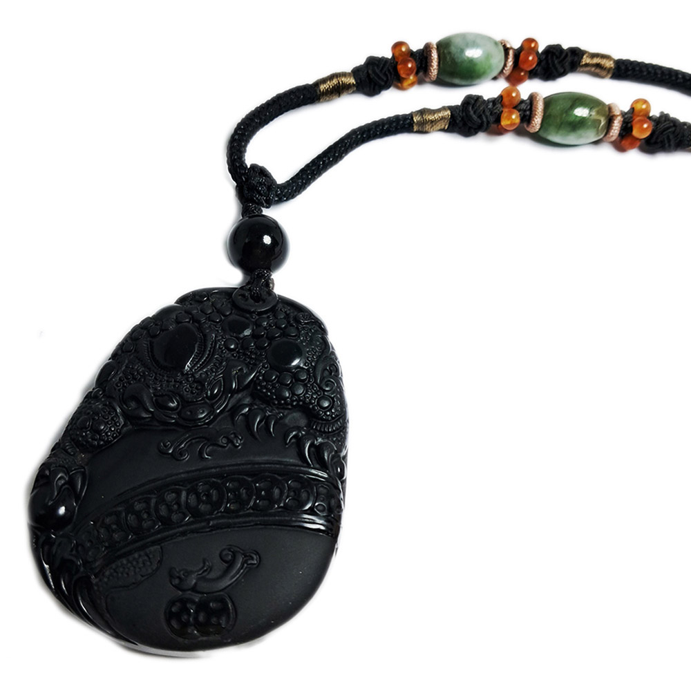 開運旺財蟾蜍{黑曜岩}項鍊【十方】136084