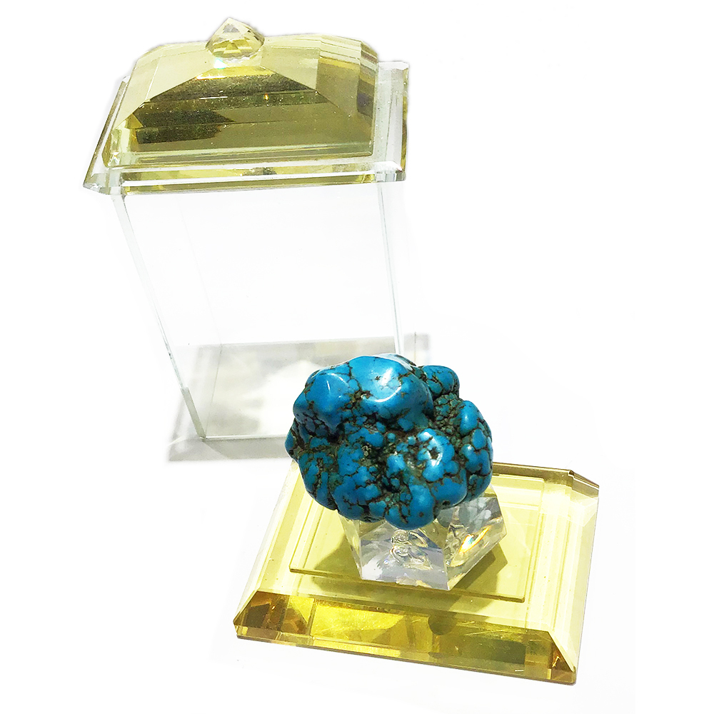 綠松石原礦32g附琉璃龕【十方】136483