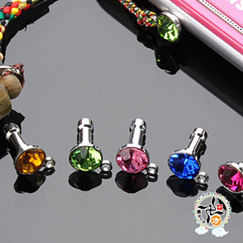 小飾品專用{耳機塞}黃晶水鑽1入【十方】136353