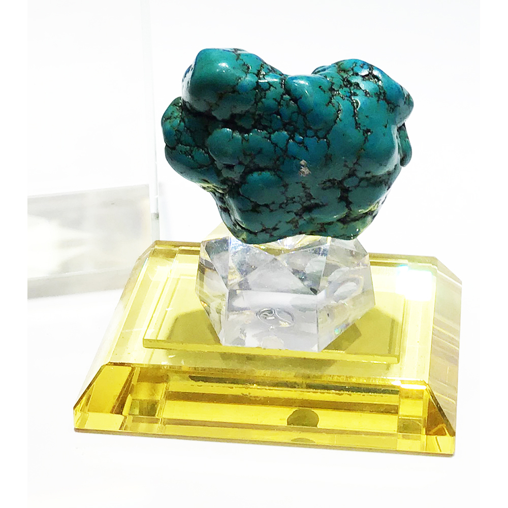 綠松石原礦47g附琉璃龕【十方】136484