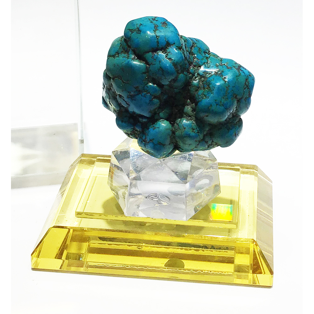 綠松石原礦47g附琉璃龕【十方】136484