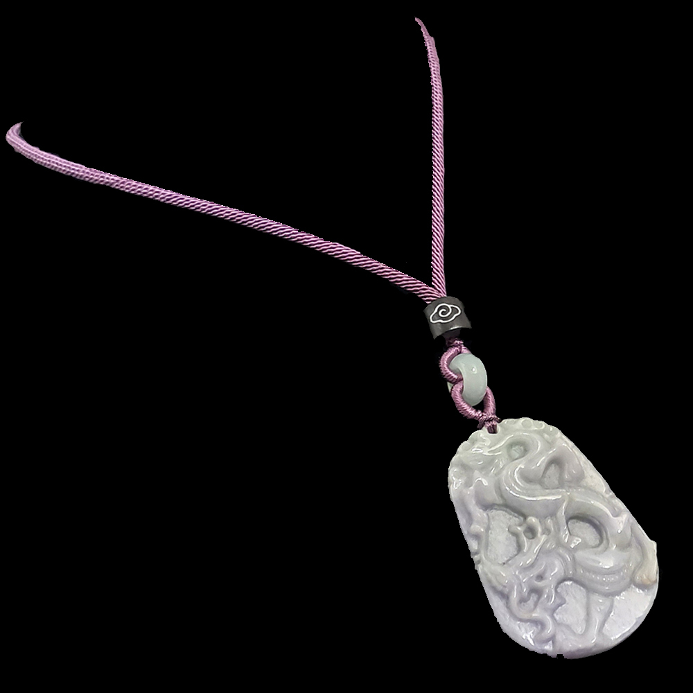 祥龍{紫羅蘭}玉佩中國結項鍊【十方】136948