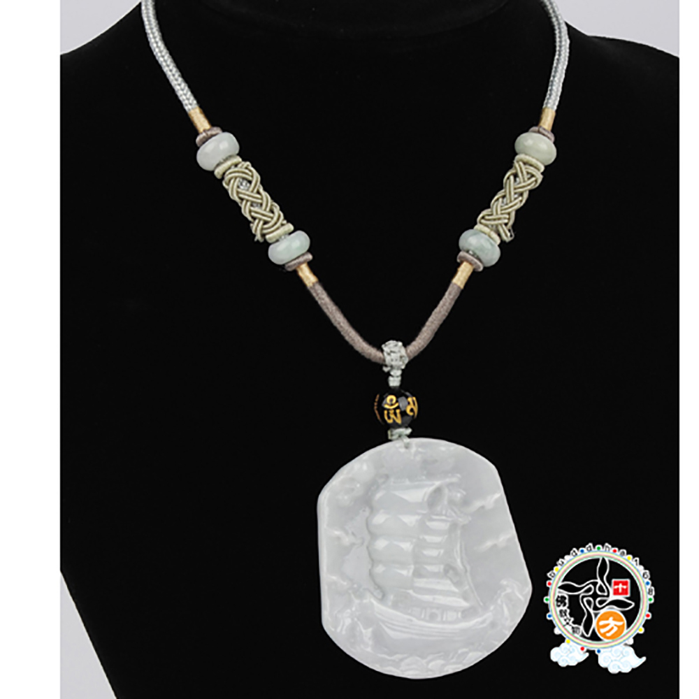 一帆風順(芙蓉)玉佩項鍊【十方】136943