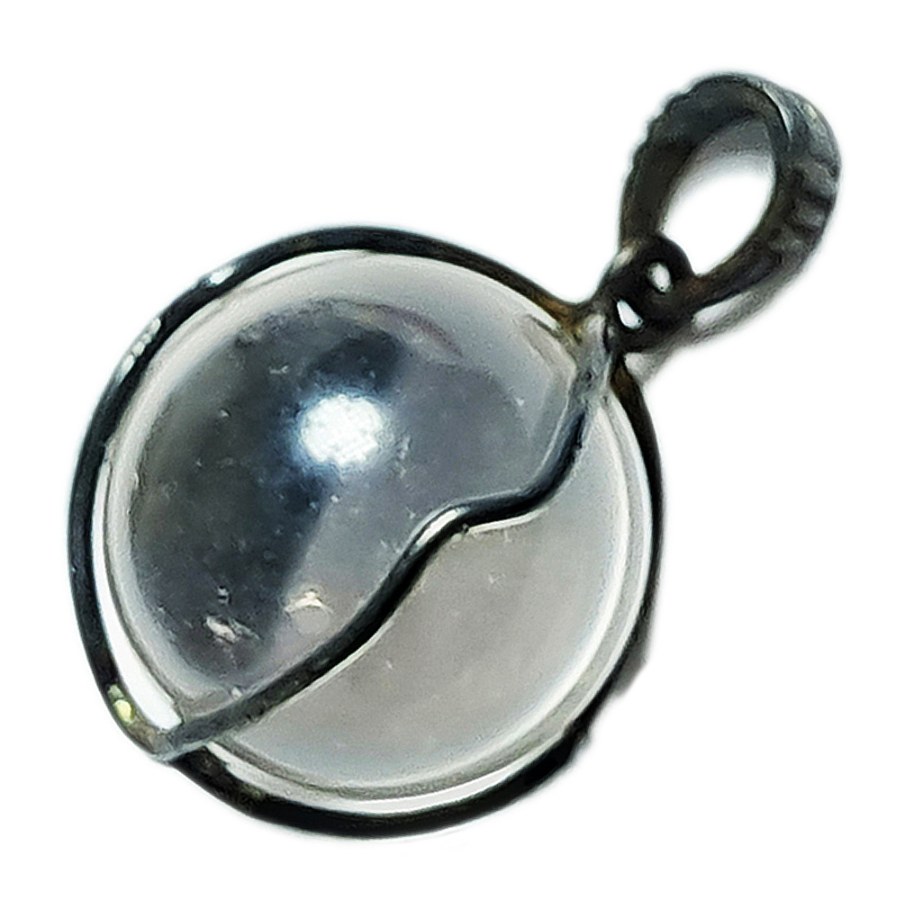 水晶球 鑲銀 墜飾【十方】136992