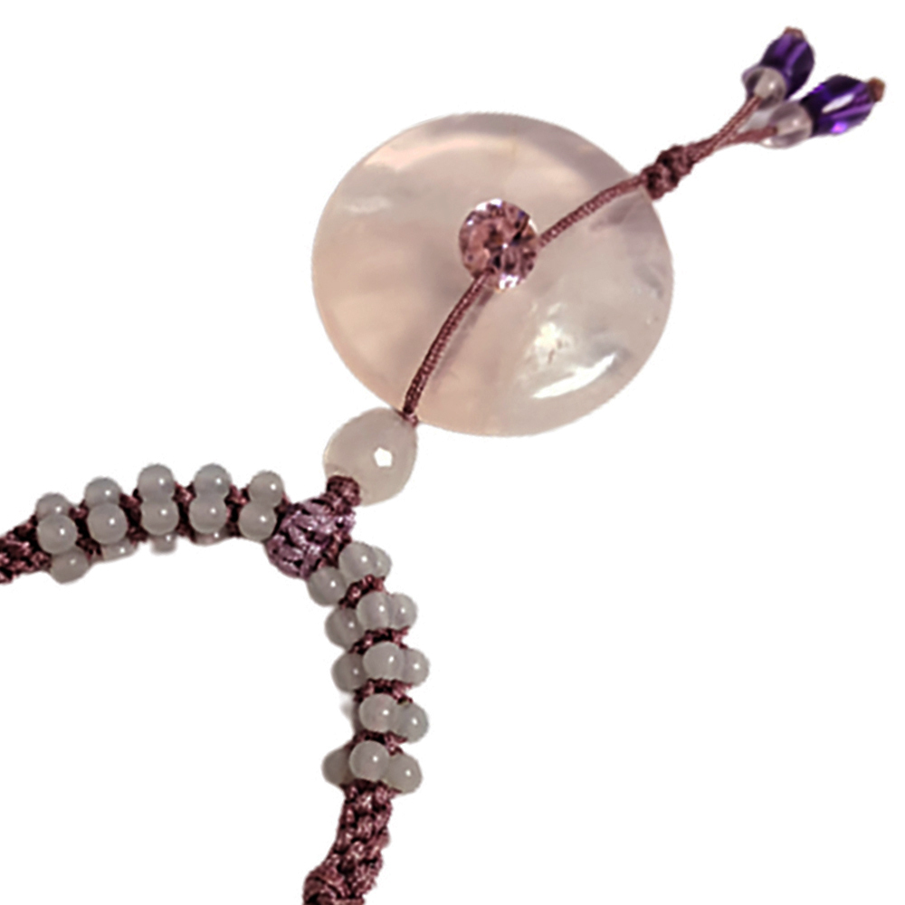 水晶鑽+同心圓{星光粉晶}項鍊【十方】137649