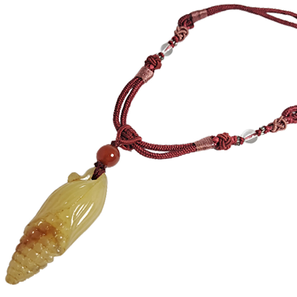 豐收玉米巧雕{壽山石}項鍊【十方】137657