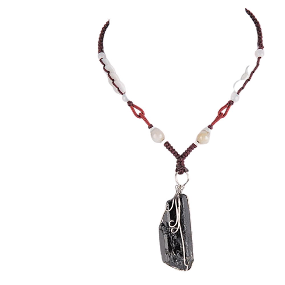 黑碧璽原礦中國結項鍊【十方】137871