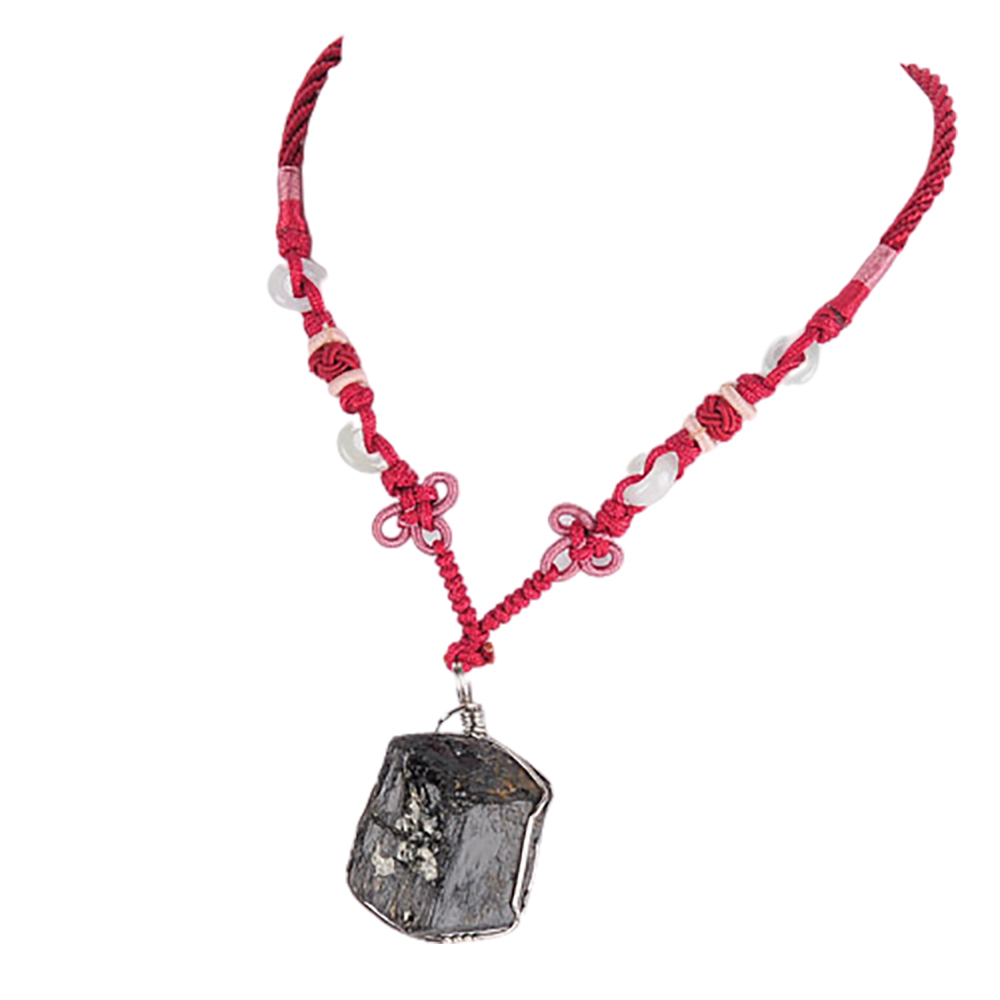 黑碧璽原礦中國結項鍊【十方】137867