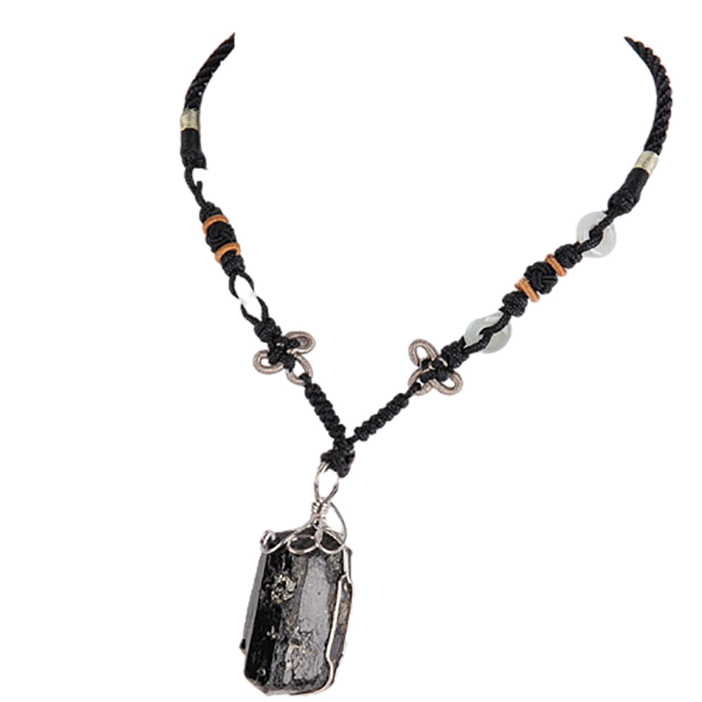 黑碧璽原礦中國結項鍊【十方】137875
