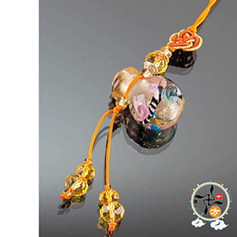 圓滿黃琉璃寶瓶吊飾【十方】139054