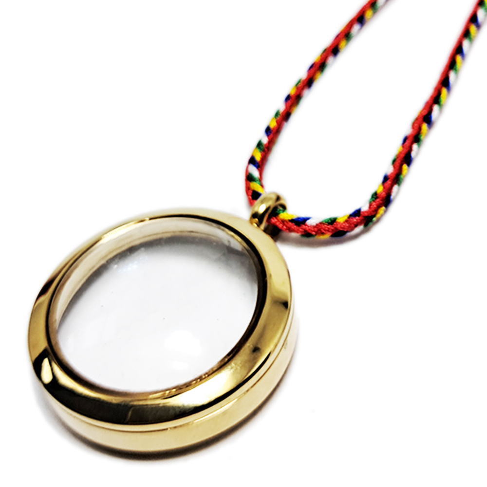 圓滿舍利盒(放大鏡)五色線項鍊【十方】140465
