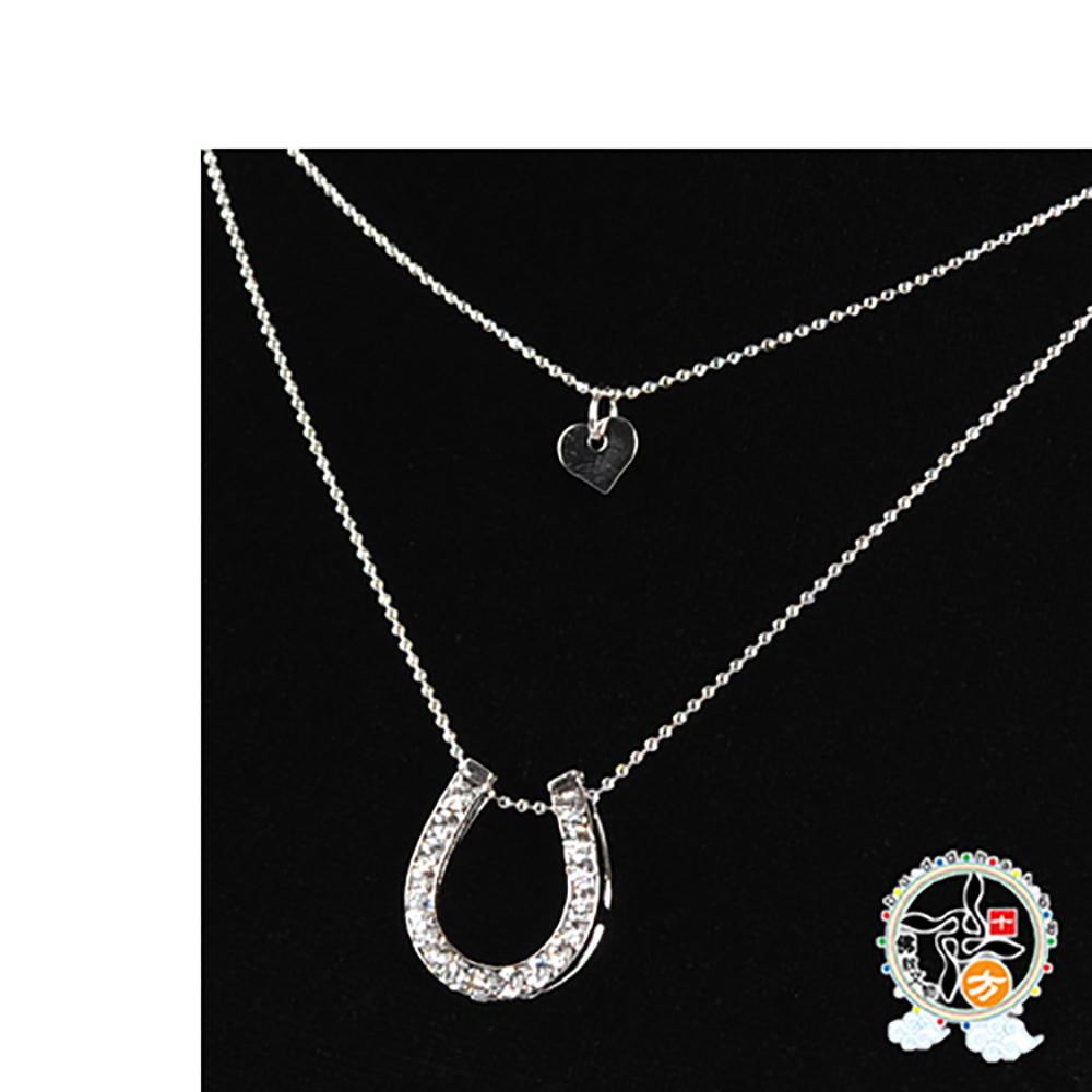 馬蹄鑲鑽雙項鍊【十方】140477