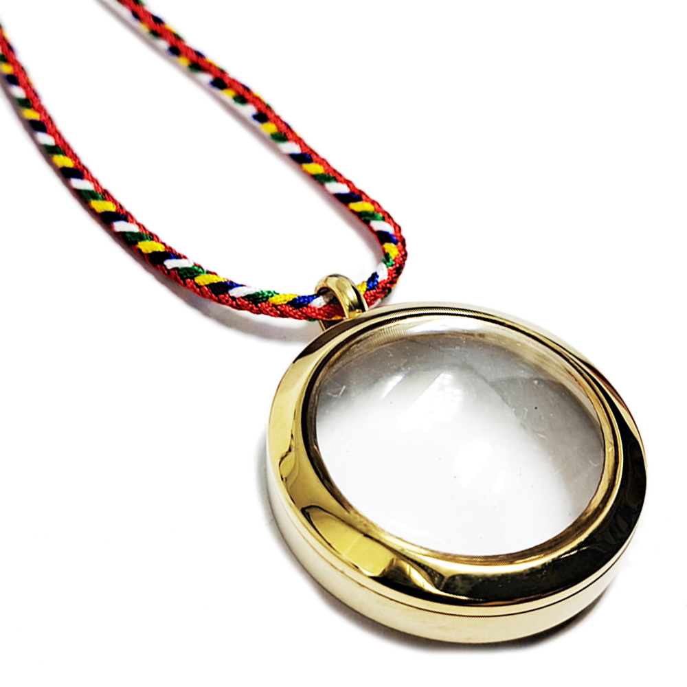 圓滿舍利盒(放大鏡)五色線項鍊【十方】140465