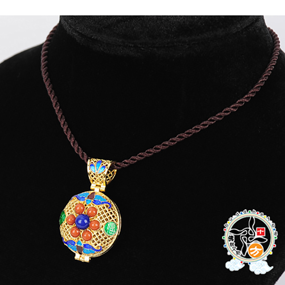 寶石簍空嘎嗚項鍊【十方】140630