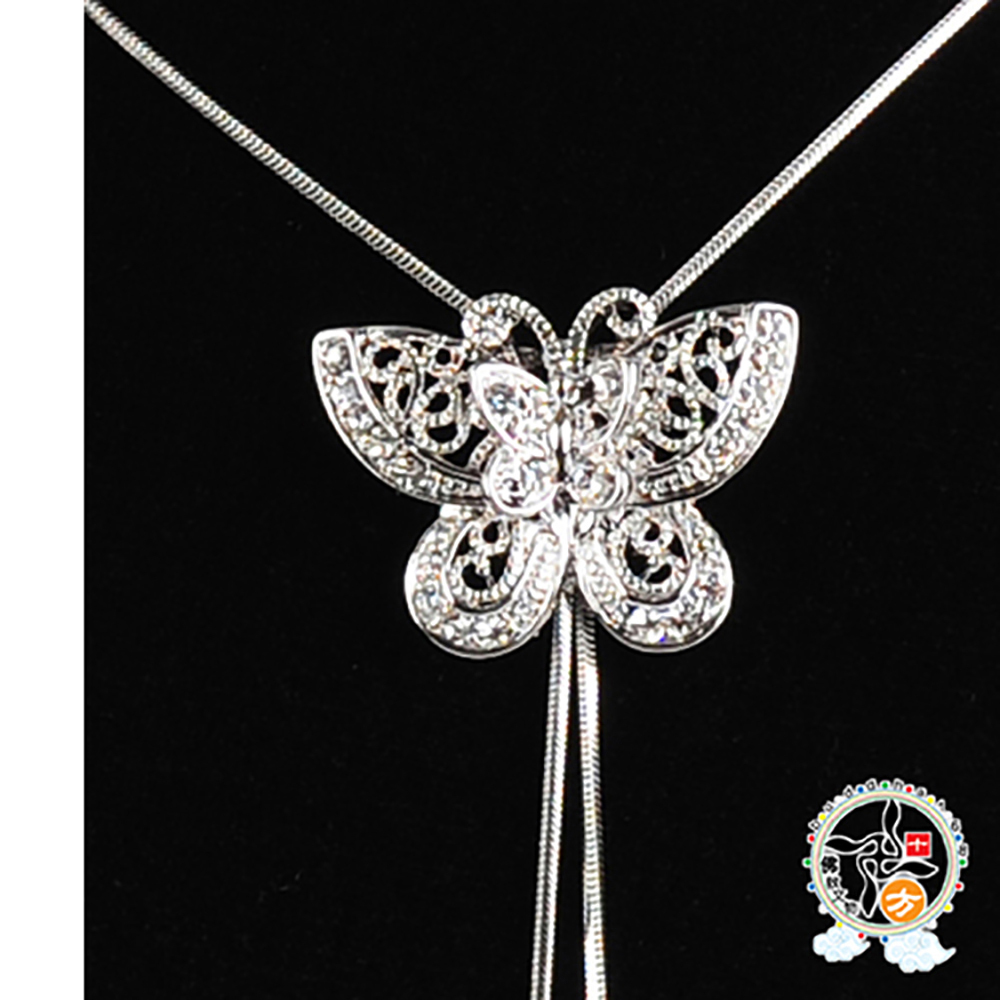 蝴蝶{鑲鑽}福至項鍊【十方】140491