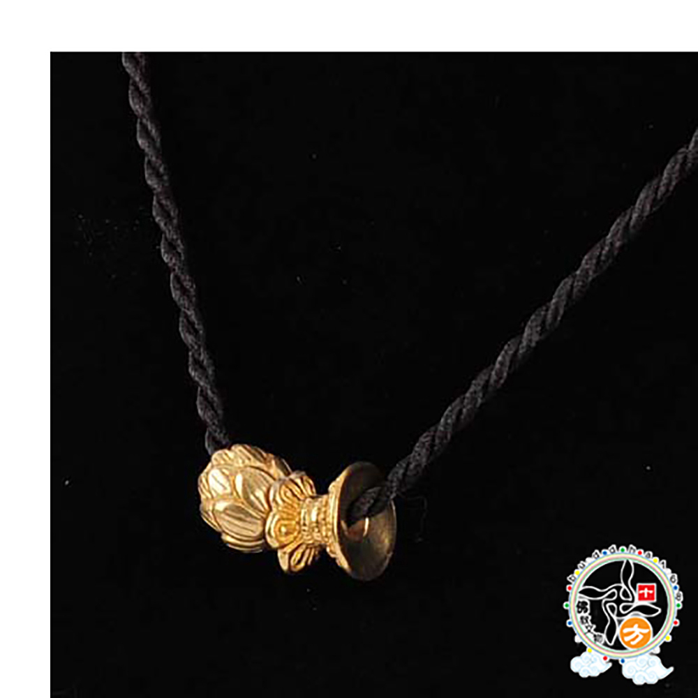 金蓮花座+黑繩項鍊【十方】141111