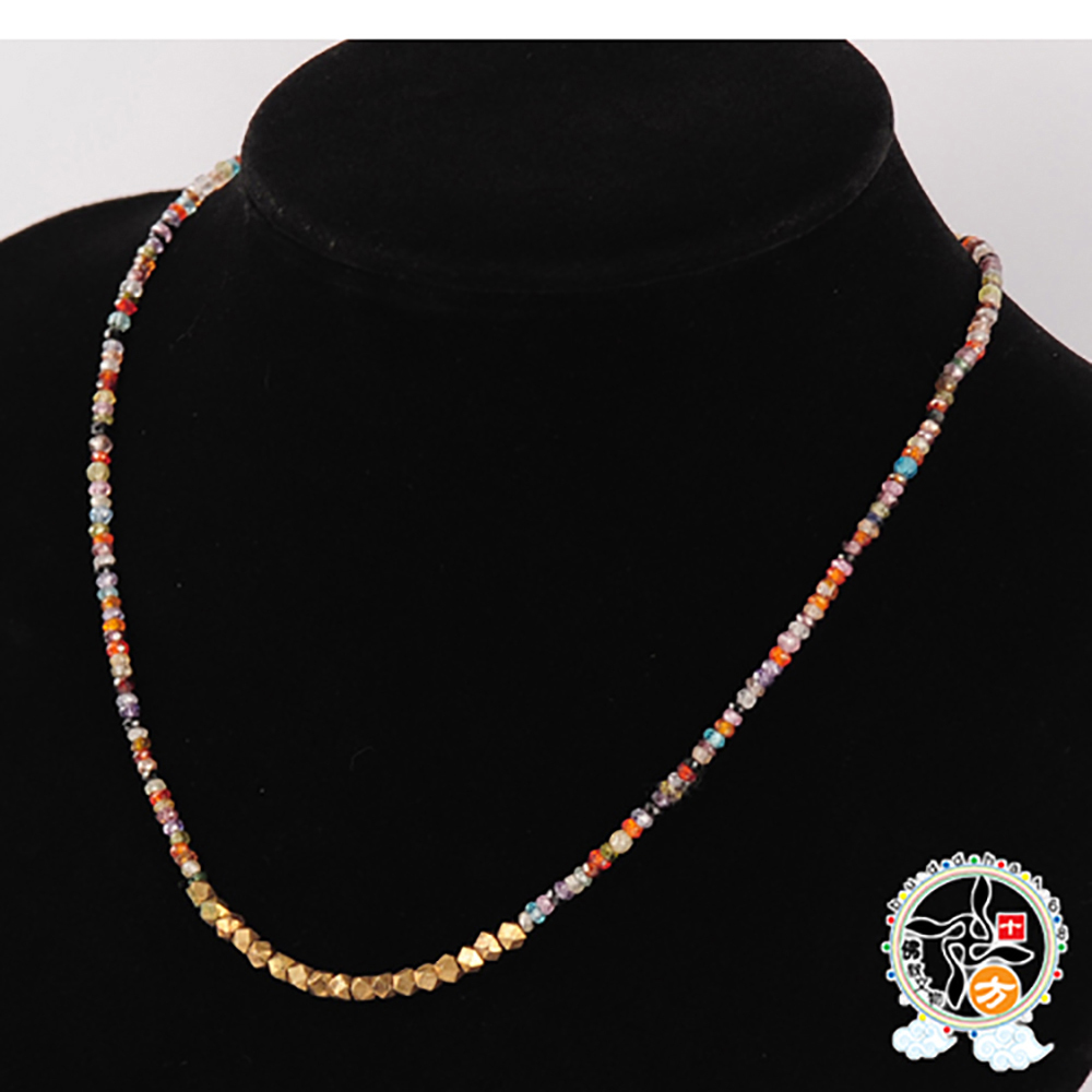 七彩水晶+銅珠項鍊【十方】141072