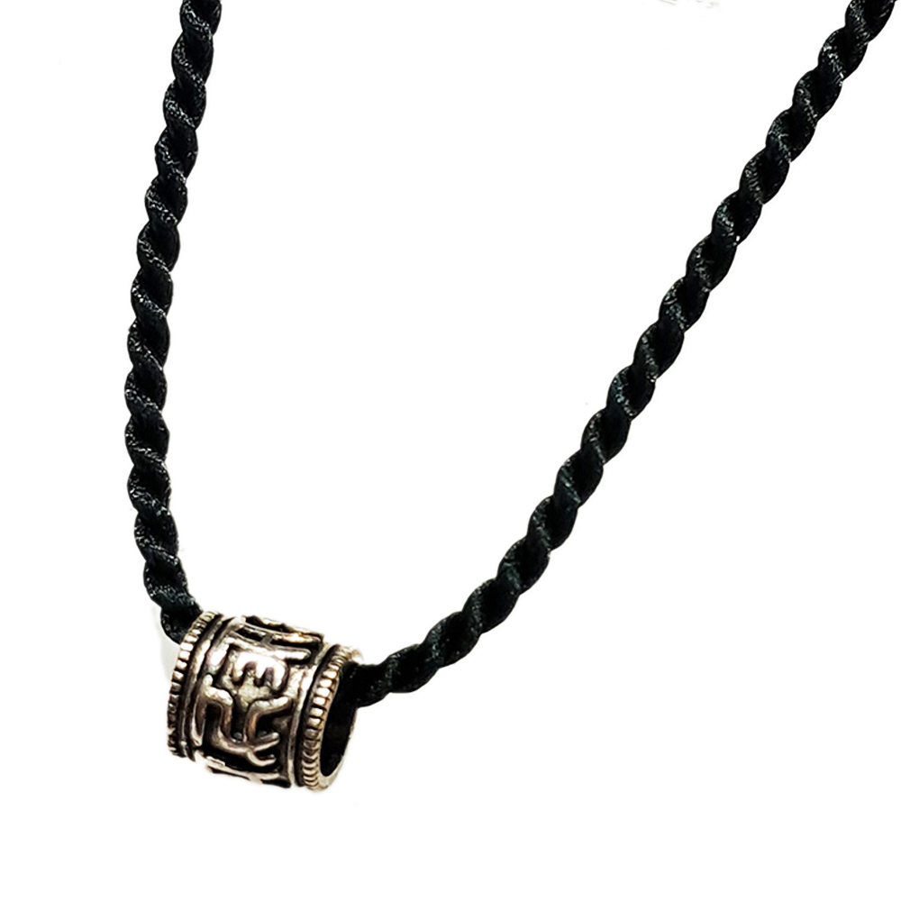 六字真言925銀環+黑繩項鍊【十方】141130