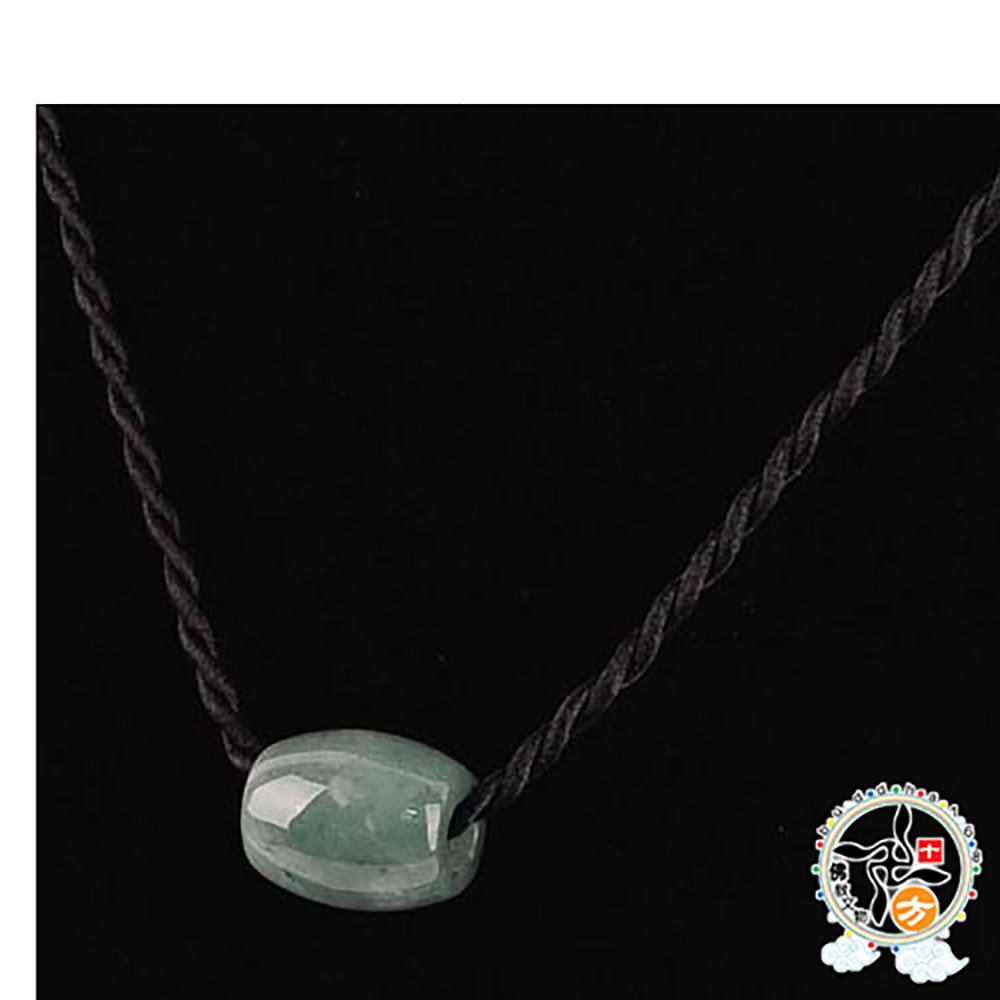 平安翠玉環黑繩項鍊【十方】141210