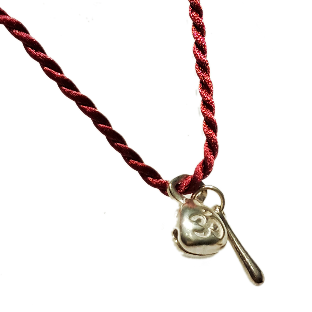精進木魚(925純銀)紅繩項鍊【十方】141510