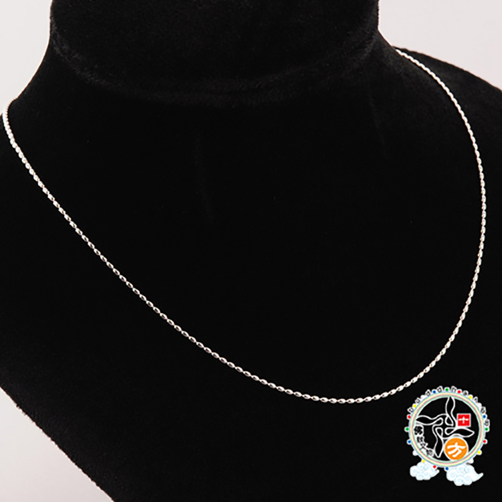 橄欖型925純銀項鍊 45公分【十方】141741