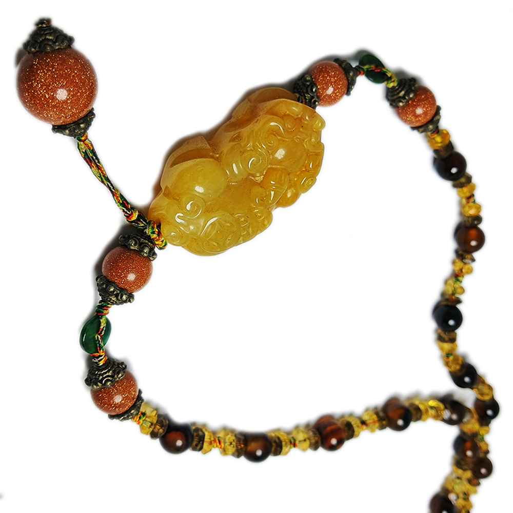 貔貅黃玉+金沙寶石項鍊【十方】142722