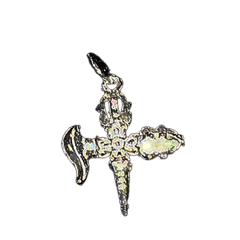 十字鉞刀降魔金剛橛2*1.6*0.5公分 925銀【十方】143496